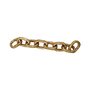 Dax Aluminum Metal Chain Link Object in Textured Brass Finish
