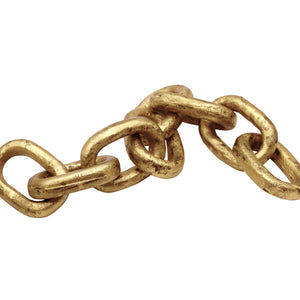 Dax Aluminum Metal Chain Link Object in Textured Brass Finish