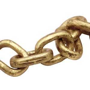 Dax Aluminum Metal Chain Link Object in Textured Brass Finish