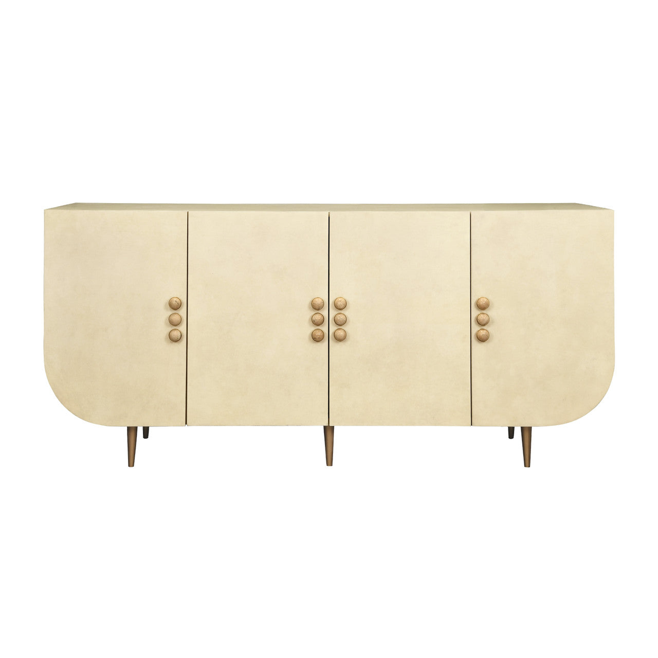 Deluca Four Door Buffet in Faux Parchment