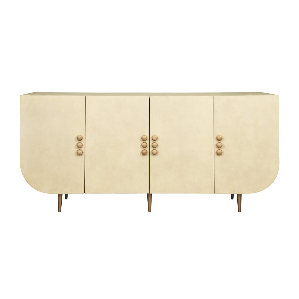 Deluca Four Door Buffet in Faux Parchment