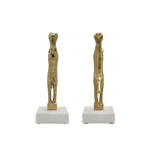 Doggo-Pair of Dog Bookends in Brass Finish