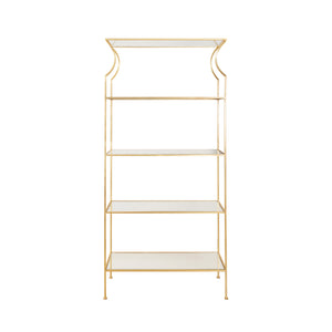 Dorothy Flared Top Etagere in Gold Leaf