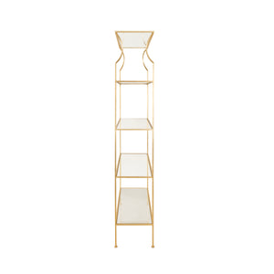 Dorothy Flared Top Etagere in Gold Leaf