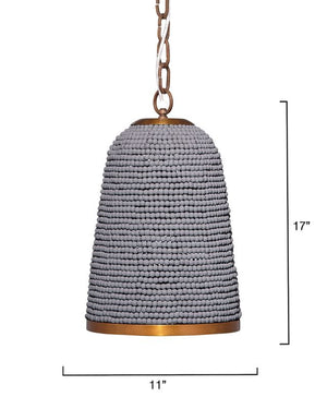 Creekside I-Light Beaded Pendant, Slate Blue