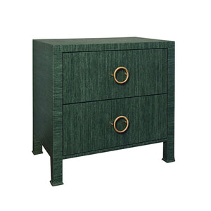 Edelman Side Table with Antique Brass Circle Hardware
