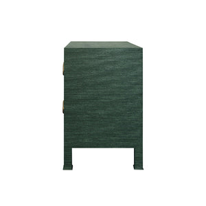 Edelman Side Table with Antique Brass Circle Hardware