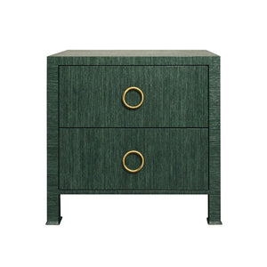 Edelman Side Table with Antique Brass Circle Hardware