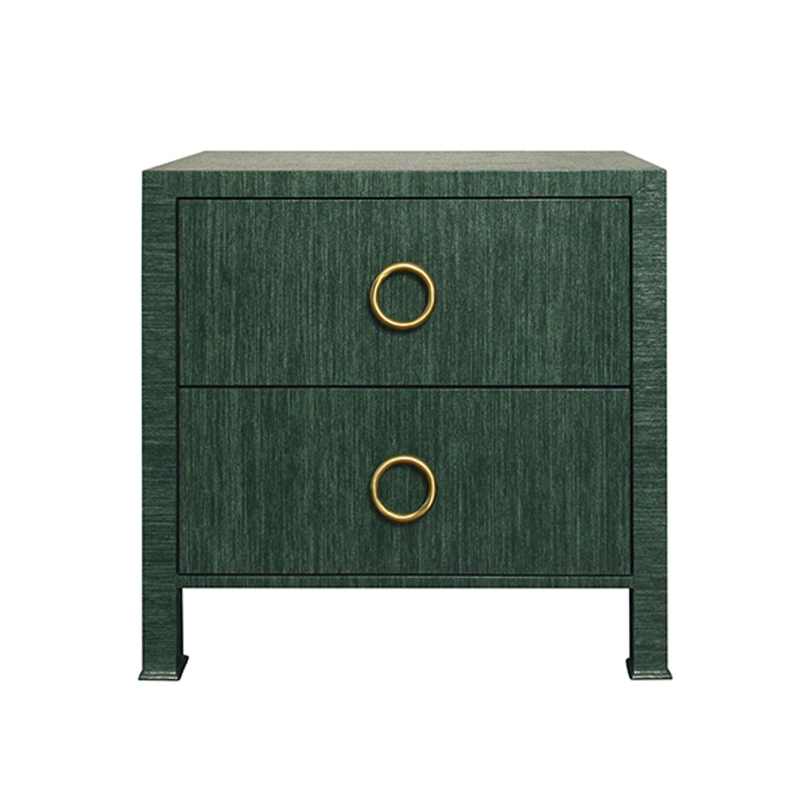Edelman Side Table with Antique Brass Circle Hardware