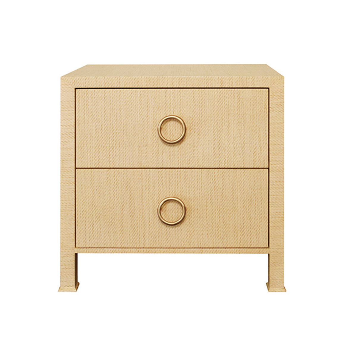 Edelman Side Table with Antique Brass Circle Hardware