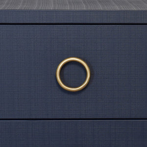 Edelman Side Table with Antique Brass Circle Hardware