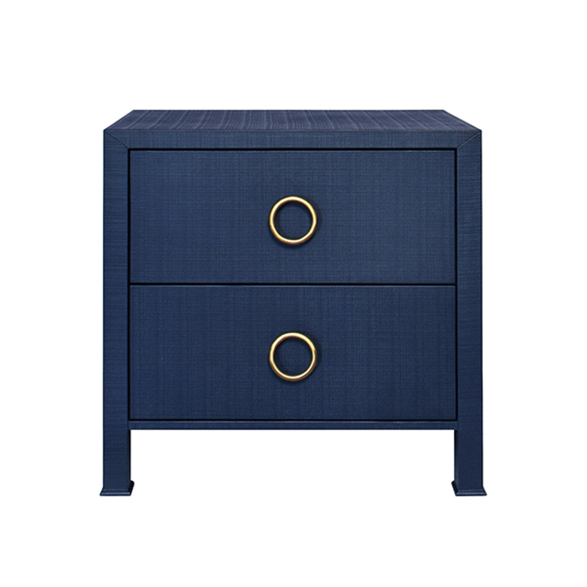 Edelman Side Table with Antique Brass Circle Hardware