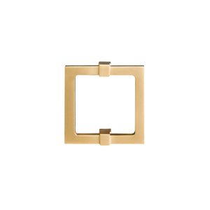 Effie Four Door Buffet with Large Brass Square Hardware in White Dyed Grasscloth