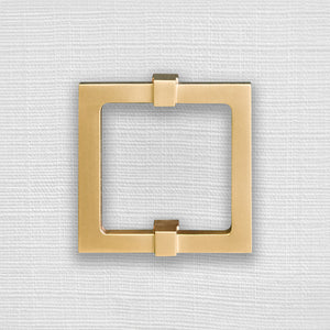 Effie Four Door Buffet with Large Brass Square Hardware in White Dyed Grasscloth