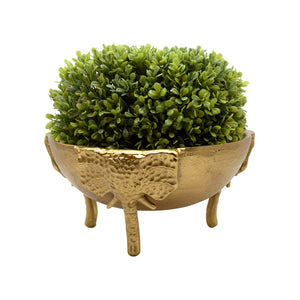 Elepha Textured Brass Bowl with Elephant Feet Detail