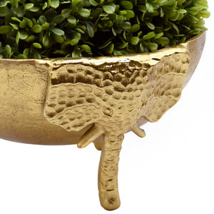 Elepha Textured Brass Bowl with Elephant Feet Detail