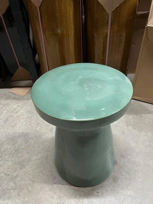 Large Round Peg Garden Stool - Light Green Kelp