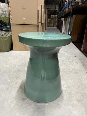 Large Round Peg Garden Stool - Light Green Kelp