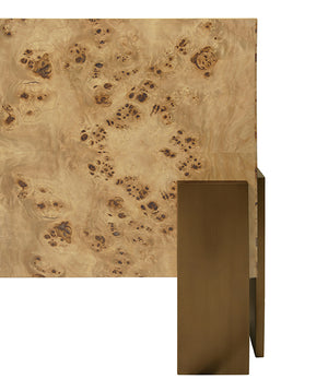 Enid Coffee Table in Burl Wood