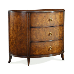 Sylvestre Three-Drawer Chest, Walnut