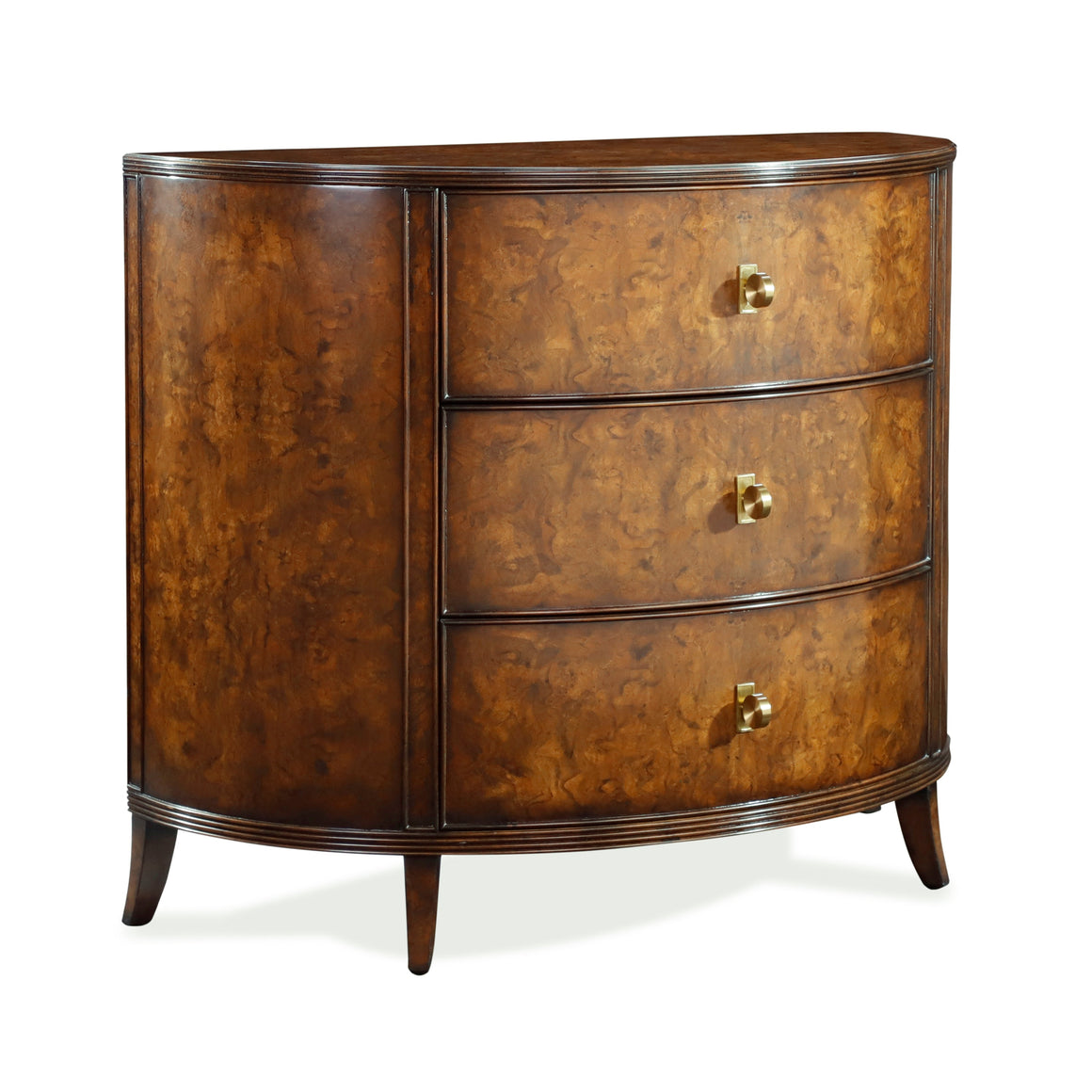 Sylvestre Three-Drawer Chest, Walnut