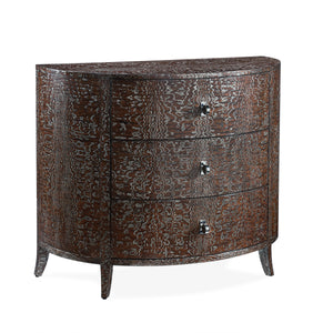 Sylvestre Three-Drawer Demilune, Tamo Ash