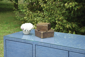 Lizzo Small Brass Aluminum Box with Reptile Texture