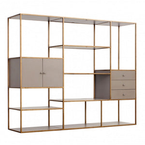 Emerson Bookshelf with Cabinet & Drawers