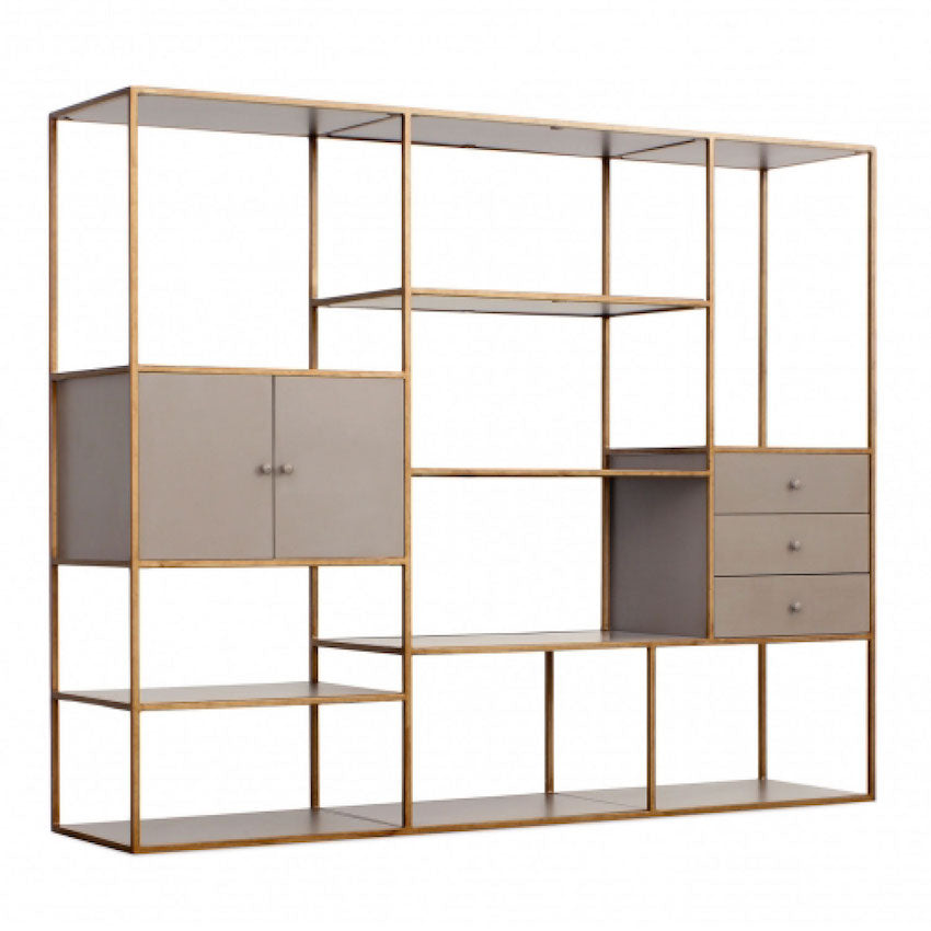 Emerson Bookshelf with Cabinet & Drawers