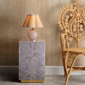 Garland Floral Accent Side Table, Dove