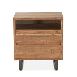 Glenwood Nightstand in Smoked Acacia