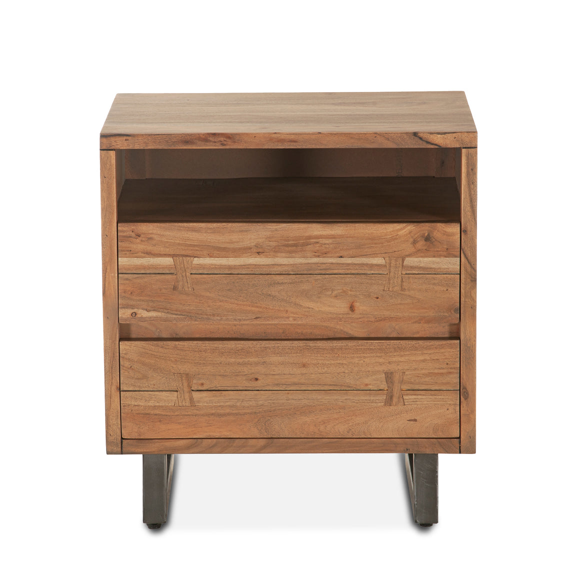 Glenwood Nightstand in Smoked Acacia