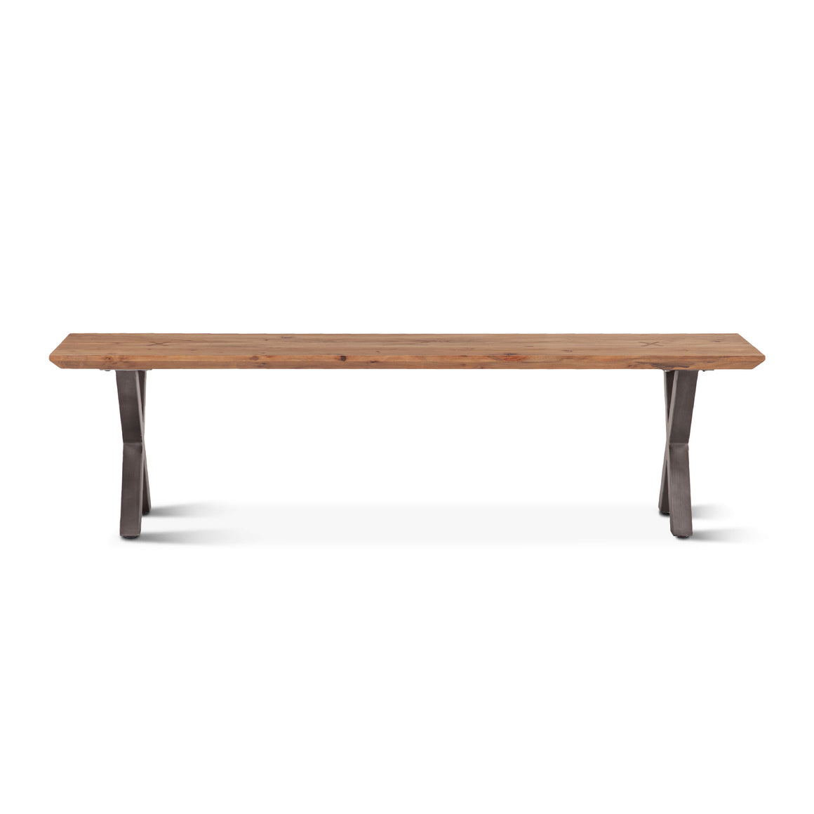 Basel 68" Bench in Smoked Acacia Wood