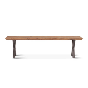 Basel 68" Bench in Smoked Acacia Wood