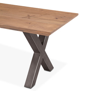Basel 68" Bench in Smoked Acacia Wood