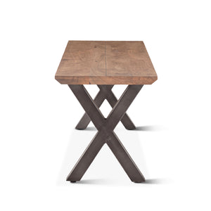 Basel 68" Bench in Smoked Acacia Wood