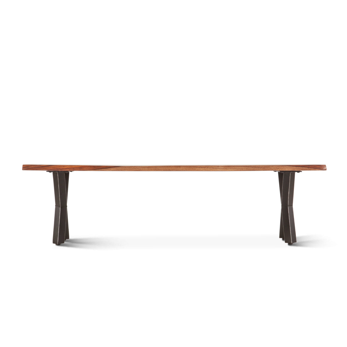 Elliston 68" Dining Bench in Sheesham and Matte Black Iron