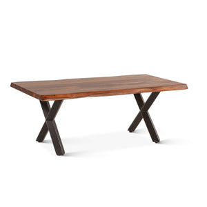 Elliston 46" Coffee Table in Sheesham and Matte Black Iron