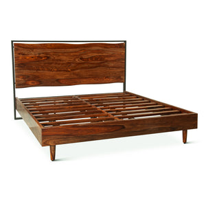 Elliston King Bed in Sheesham with Natural Finish