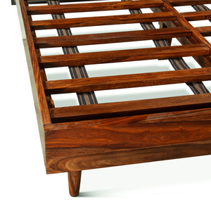 Elliston King Bed in Sheesham with Natural Finish