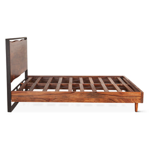 Elliston King Bed in Sheesham with Natural Finish