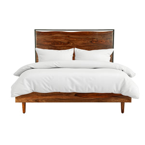 Elliston Queen Bed in Sheesham with Natural Finish
