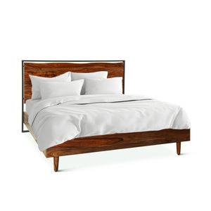 Elliston Queen Bed in Sheesham with Natural Finish