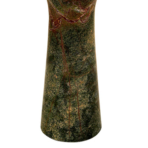 Harbor 18" Tall Side Table in Green Bidasar Marble