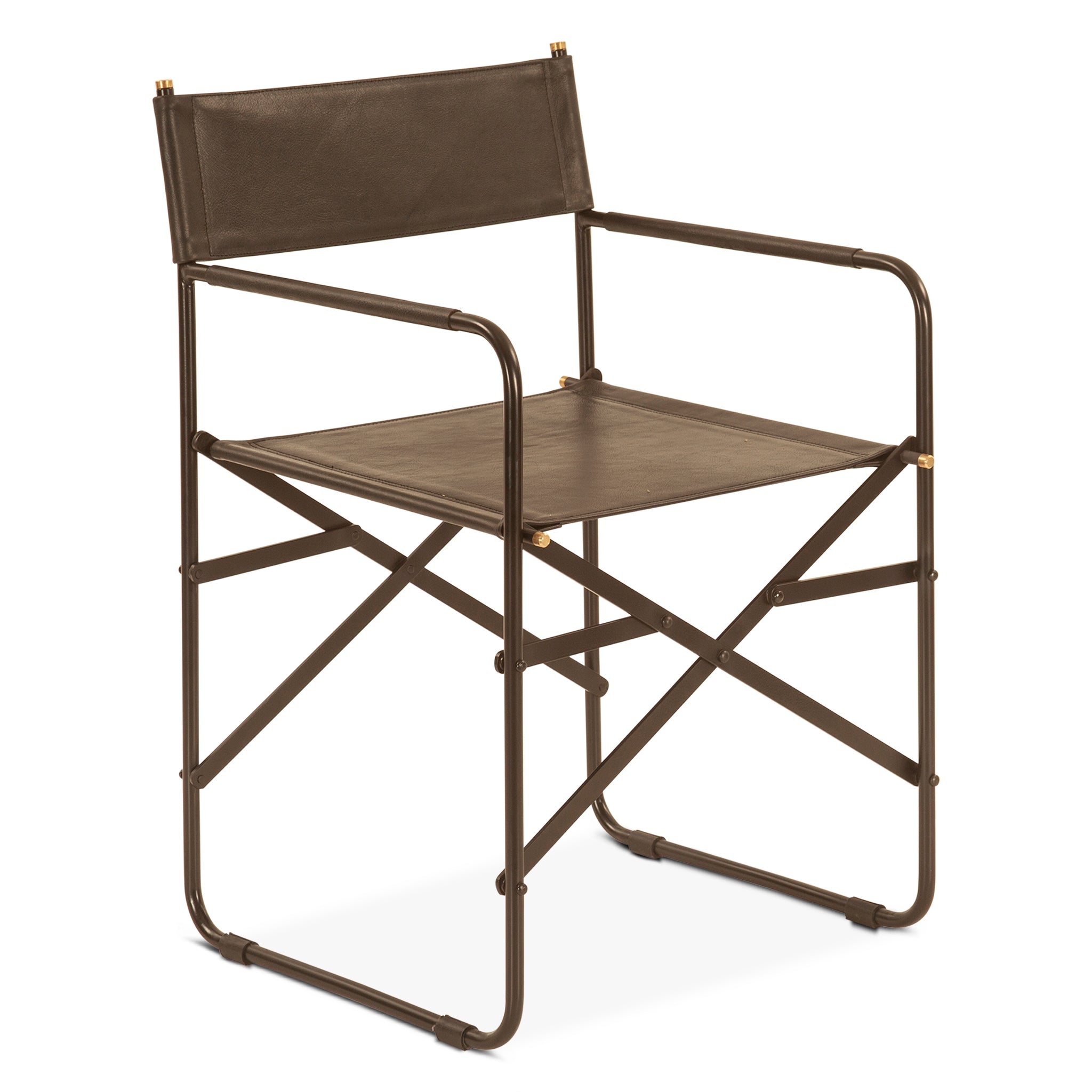 Lund 19" Director's Chair in Black Leather