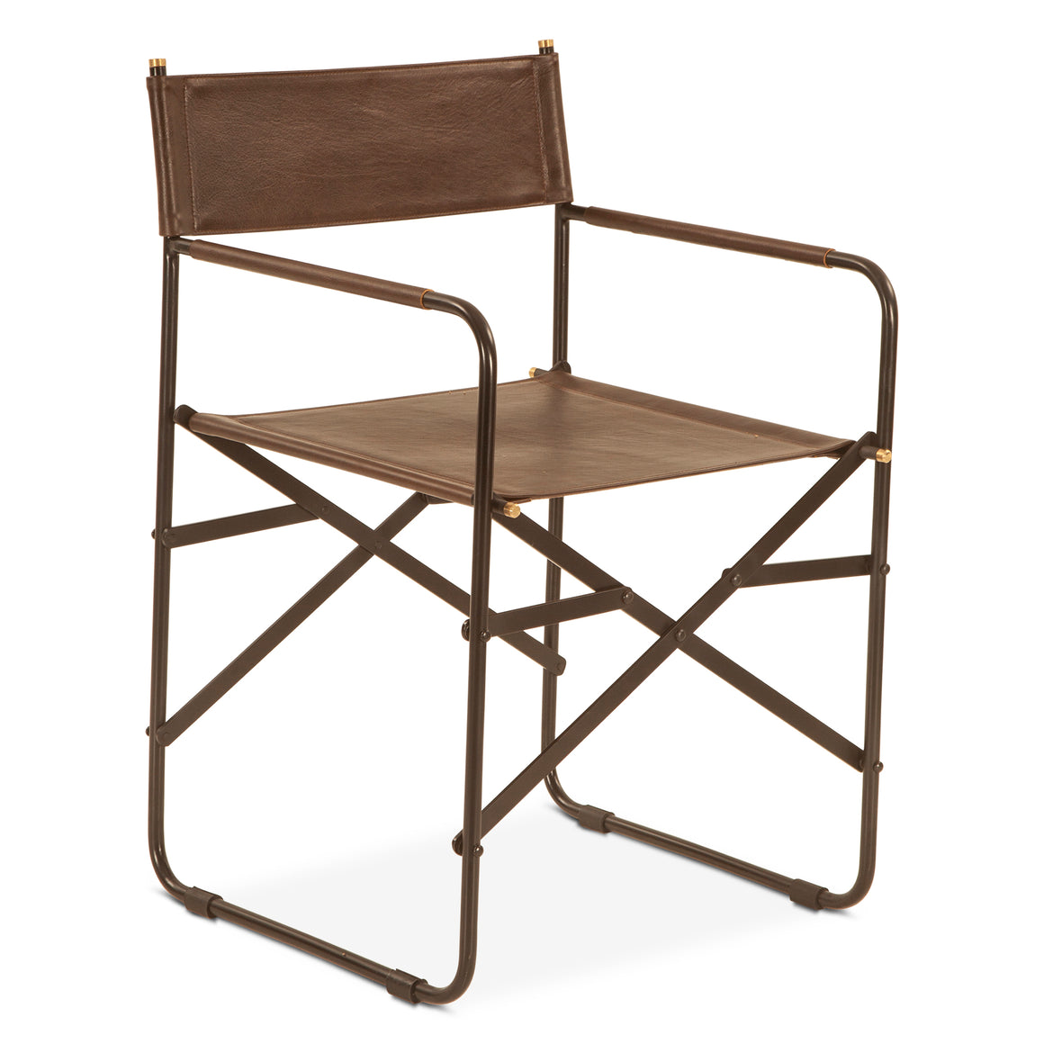 Lund 19" Director's Chair in Brown Leather