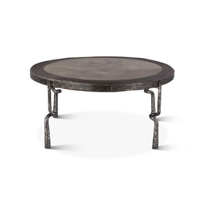 Rustic Revival 41" Hammered Leg Marble Coffee Table