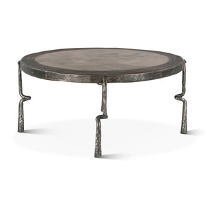 Rustic Revival 41" Hammered Leg Marble Coffee Table