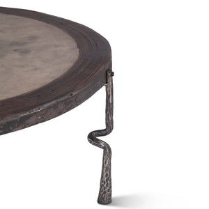 Rustic Revival 41" Hammered Leg Marble Coffee Table
