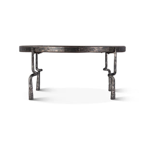 Rustic Revival 41" Hammered Leg Marble Coffee Table